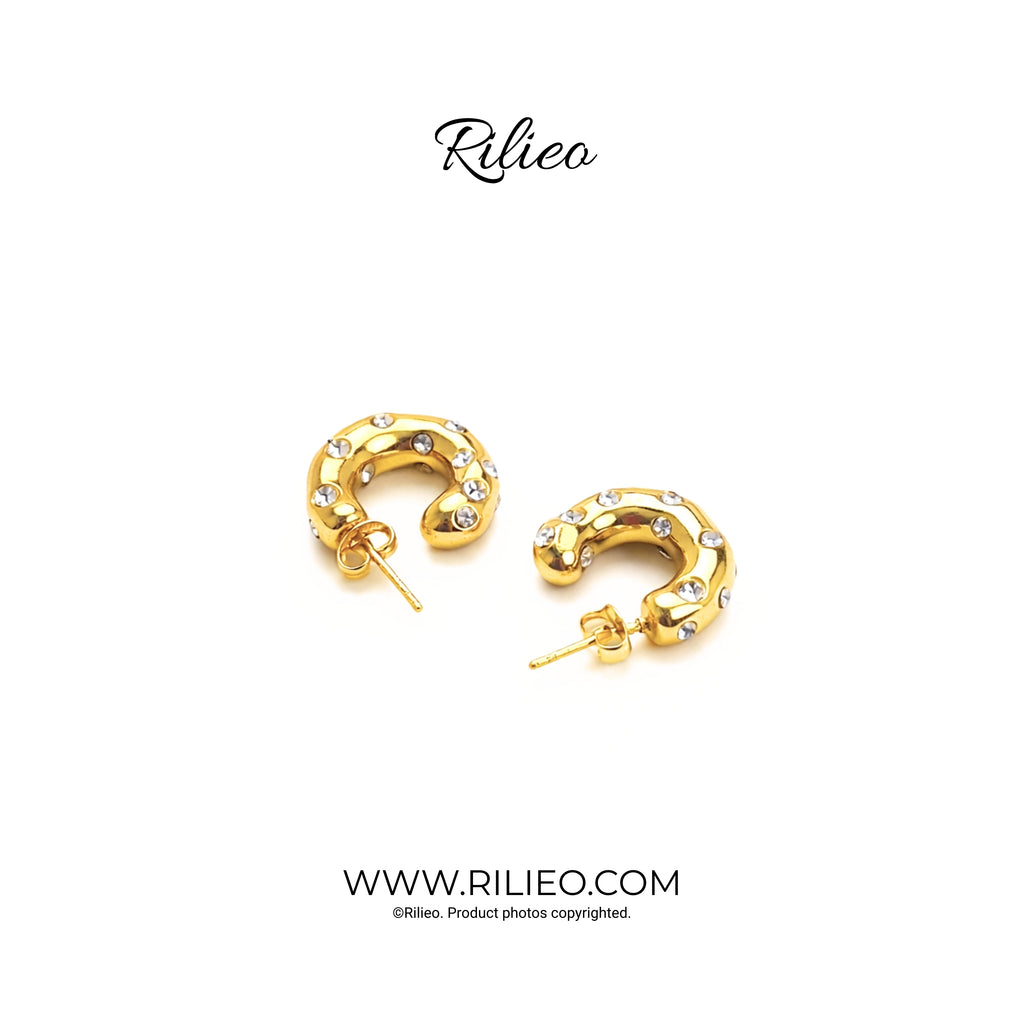 Rilieo Whisper stone - Gold Earrings