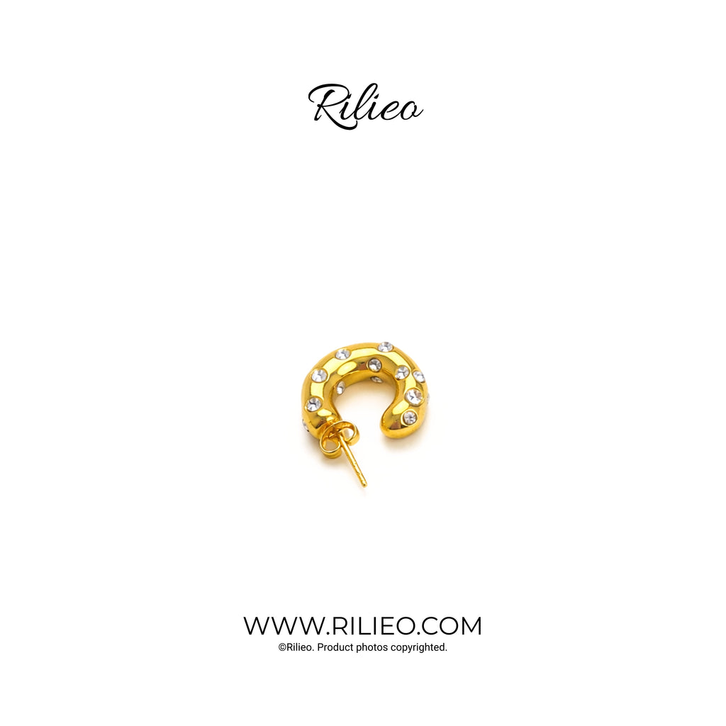 Rilieo Whisper stone - Gold Earrings