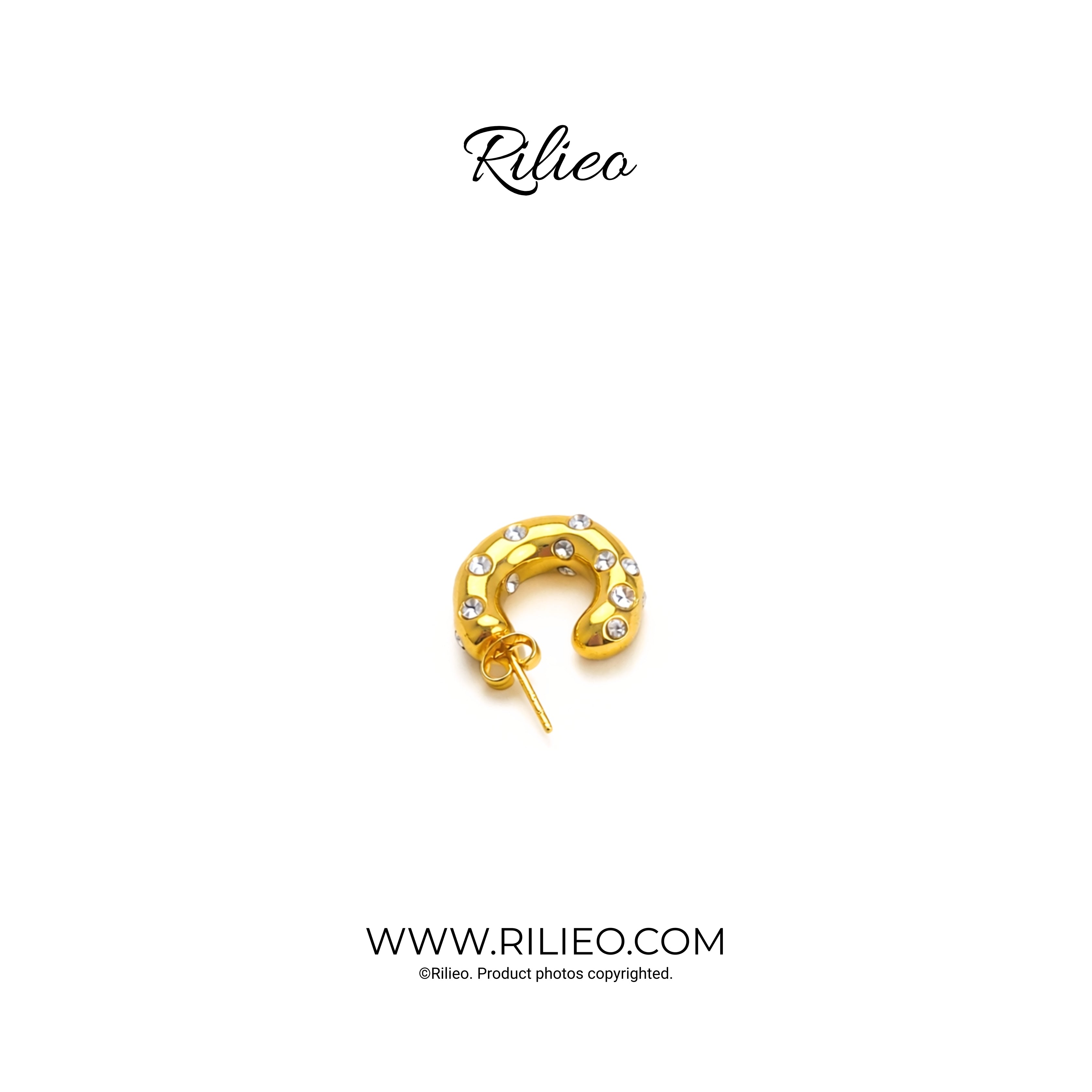 Rilieo Whisper stone - Gold Earrings