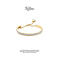Rilieo Crystal Double Line - Gold Bracelet