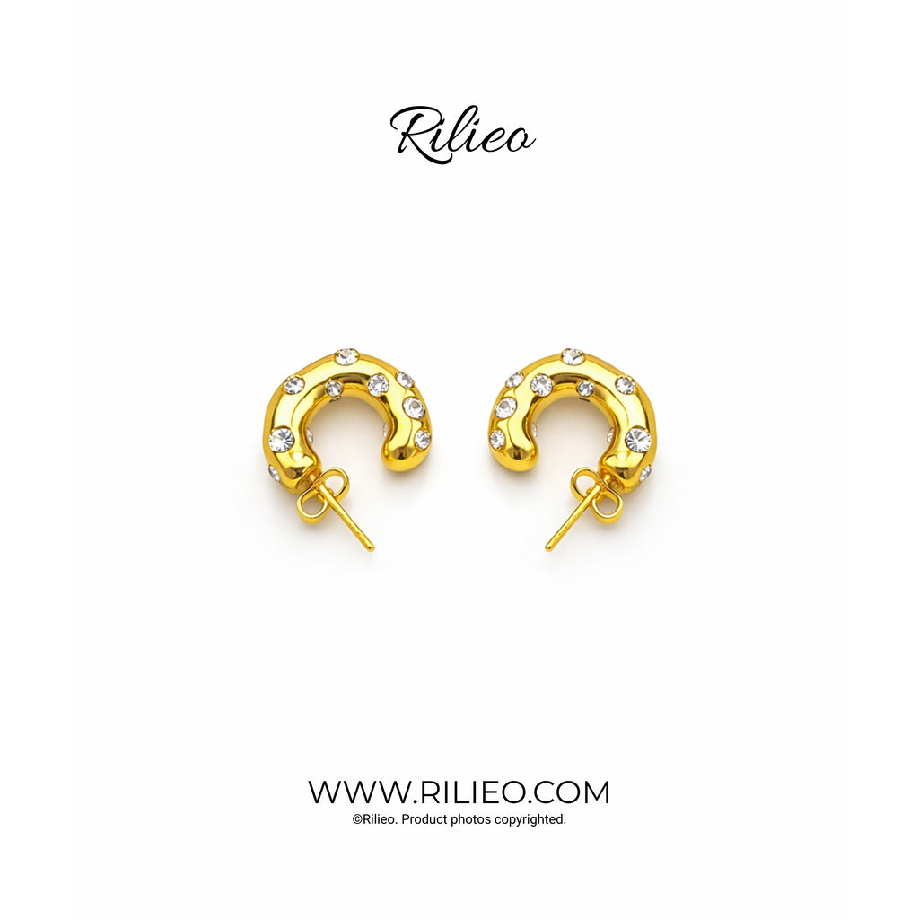Rilieo Whisper stone - Gold Earrings