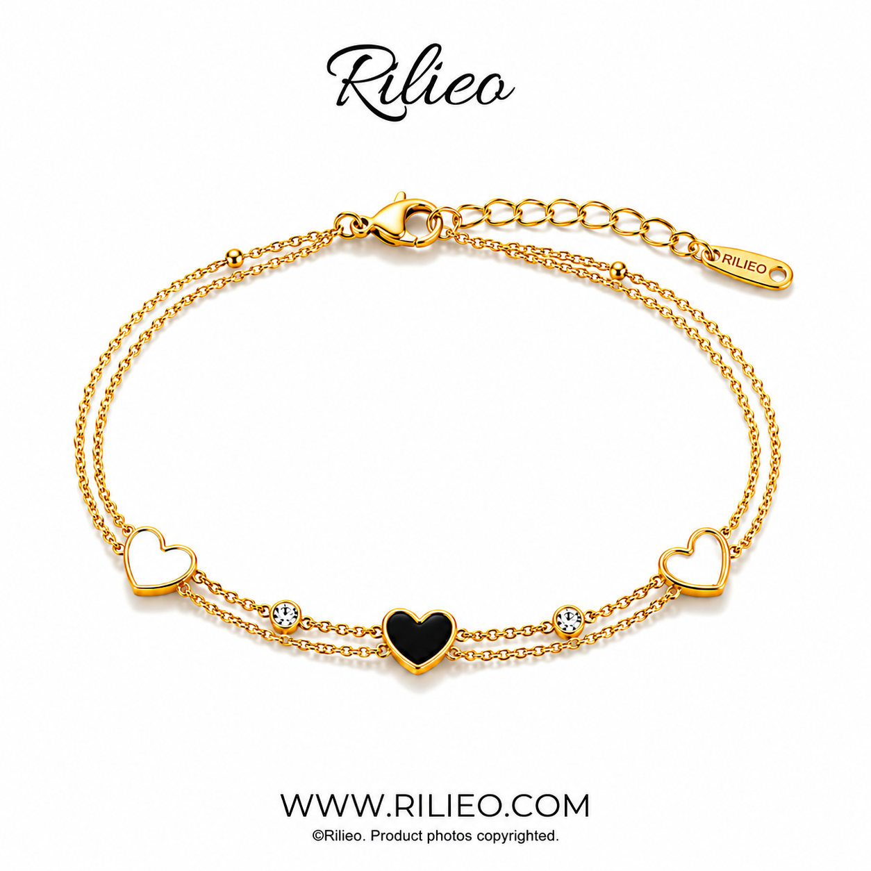 Rilieo Soul Link Heart - 18K Gold Plated Bracelet
