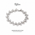 Rilieo Crystal Leaf Bracelet