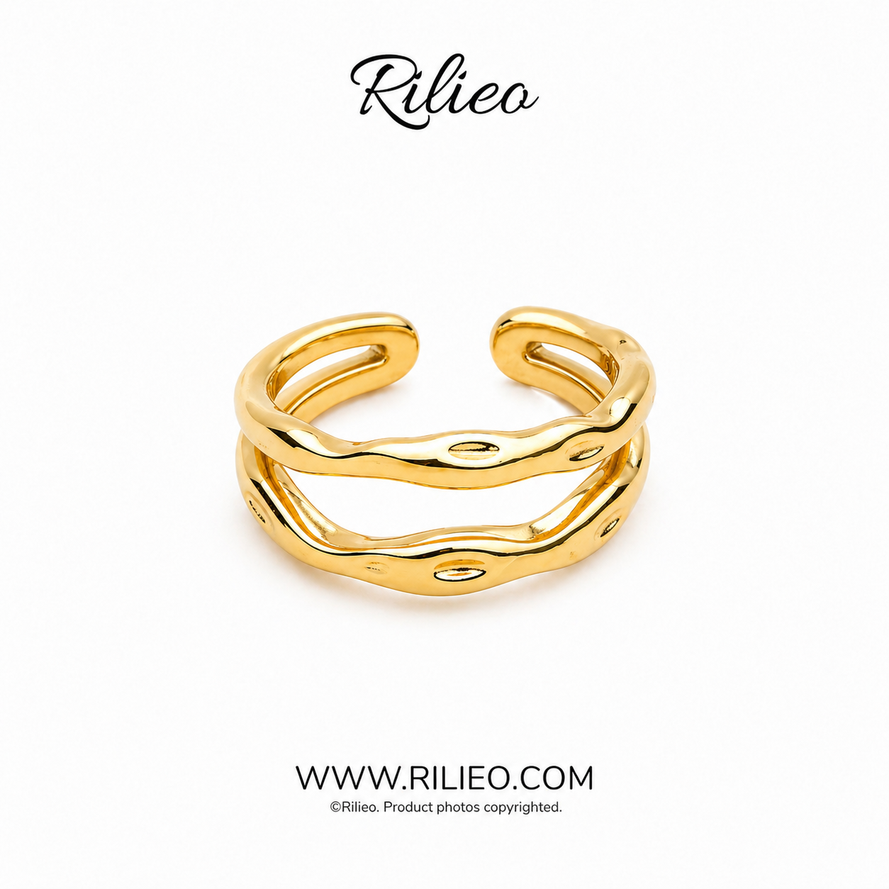 Rilieo Twin Wave RingRilieo Twin Wave Ring