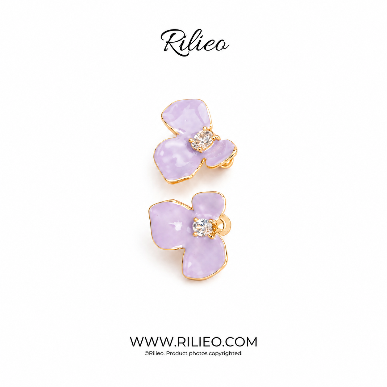 Rilieo Lavender Bloom Earrings